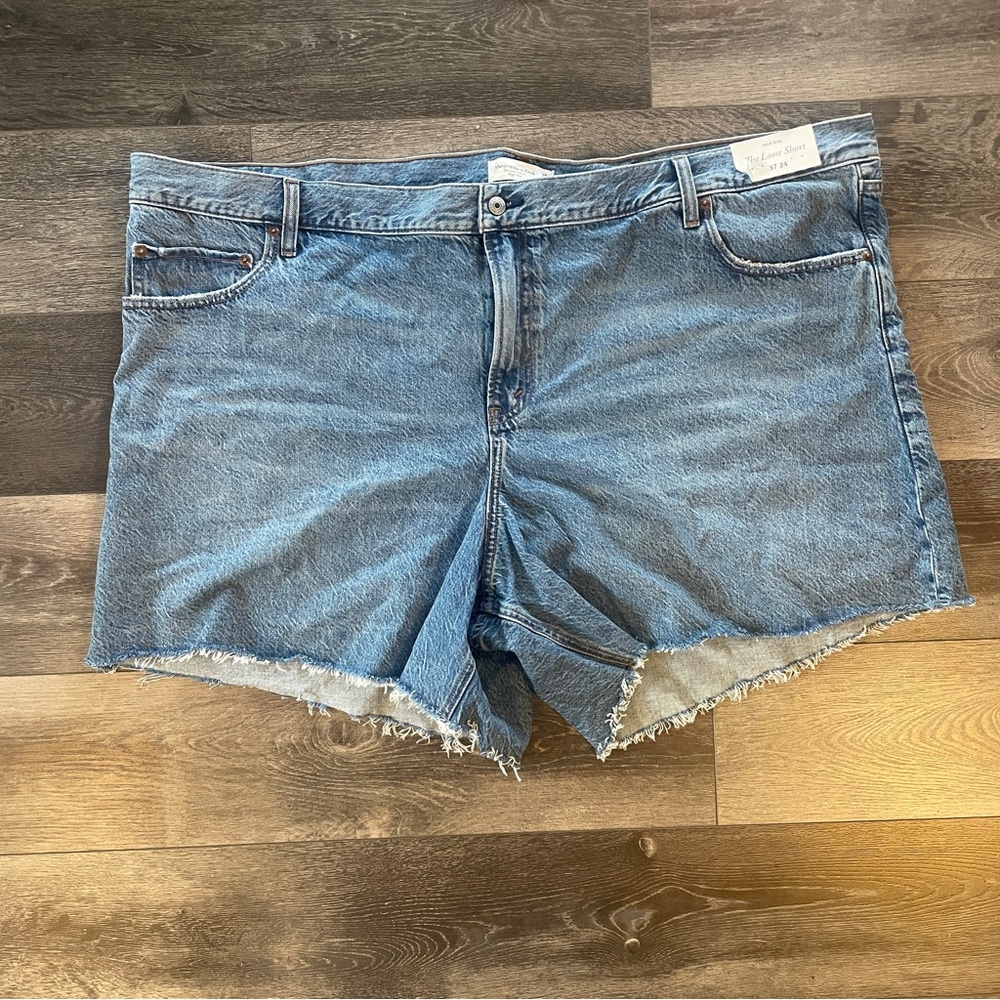 Abercrombie & Fitch Shorts High Rise The Loose Short Cut Off Denim Women’s 37/24